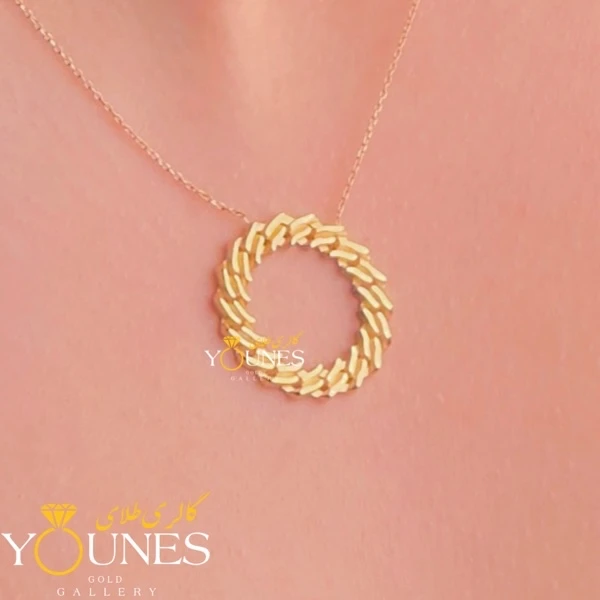 گردنبند تراش گرد طلا